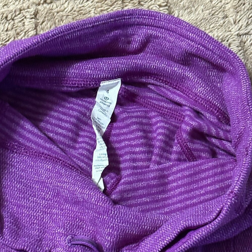 RARE Lululemon Speed Tight IV Rulu Herringbone Violet Full Length Leggings 4 - Picture 6 of 10